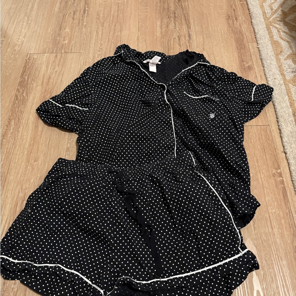 Black Polka Dot Pajamas